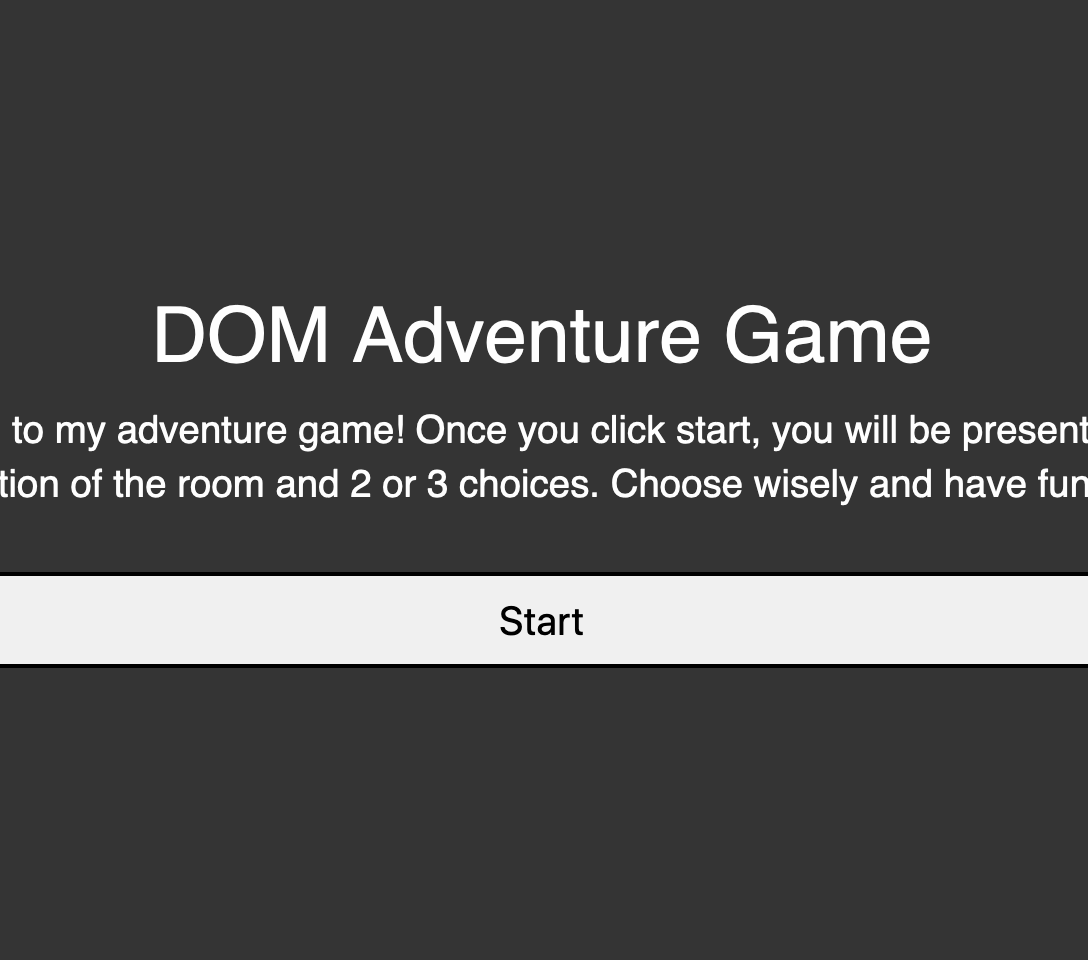 thumbnail for DOM adventure game